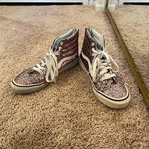 Vans sparkly high tops
